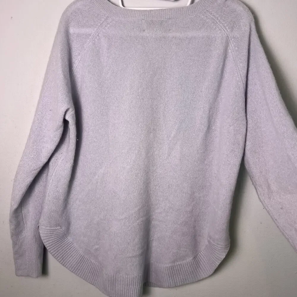 Belle France Women's 2-ply 100% Cashmere Crew Neck Sweater Sz M Quite Luxury
